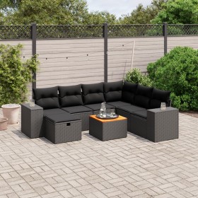 8-piece garden sofa set and black synthetic rattan cushions by , Garden sets - Ref: Foro24-3265185, Price: 529,83 €, Discount: %