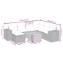 8-piece garden sofa set and black synthetic rattan cushions by , Garden sets - Ref: Foro24-3265185, Price: 529,83 €, Discount: %