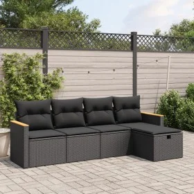5-teiliges Gartenmöbel-Set und schwarze synthetische Rattankissen von , Gartensets - Ref: Foro24-3265283, Preis: 305,34 €, Ra...