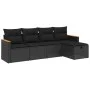 5-teiliges Gartenmöbel-Set und schwarze synthetische Rattankissen von , Gartensets - Ref: Foro24-3265283, Preis: 305,34 €, Ra...