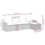 5-piece garden furniture set and black synthetic rattan cushions by , Garden sets - Ref: Foro24-3265283, Price: 305,34 €, Dis...