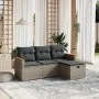 4-piece garden sofa set and gray synthetic rattan cushions by , Garden sets - Ref: Foro24-3265274, Price: 237,11 €, Discount: %