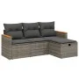 4-piece garden sofa set and gray synthetic rattan cushions by , Garden sets - Ref: Foro24-3265274, Price: 237,11 €, Discount: %