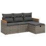 4-teilige Gartensofagarnitur und graue synthetische Rattankissen von , Gartensets - Ref: Foro24-3265274, Preis: 224,58 €, Rab...