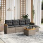 Set de muebles de jardín 6 pzas y cojines ratán sintético gris de , Conjuntos de jardín - Ref: Foro24-3265295, Precio: 305,92 €