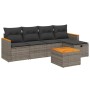 6-teiliges Gartenmöbel-Set und graue synthetische Rattankissen von , Gartensets - Ref: Foro24-3265295, Preis: 311,19 €, Rabat...