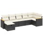 7-piece garden dining set and black synthetic rattan cushions by , Garden sets - Ref: Foro24-3265312, Price: 385,82 €, Discou...