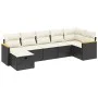 7-piece garden dining set and black synthetic rattan cushions by , Garden sets - Ref: Foro24-3265312, Price: 408,36 €, Discou...