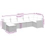 7-piece garden dining set and black synthetic rattan cushions by , Garden sets - Ref: Foro24-3265312, Price: 385,82 €, Discou...