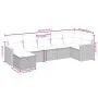 7-piece garden dining set and black synthetic rattan cushions by , Garden sets - Ref: Foro24-3265312, Price: 408,36 €, Discou...