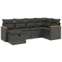 Set de sofás de jardín 6 piezas y cojines ratán sintético negro de , Conjuntos de jardín - Ref: Foro24-3265297, Precio: 395,2...