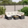 8-piece garden sofa set and black synthetic rattan cushions by , Garden sets - Ref: Foro24-3265333, Price: 449,30 €, Discount: %
