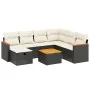 8-piece garden sofa set and black synthetic rattan cushions by , Garden sets - Ref: Foro24-3265333, Price: 449,30 €, Discount: %