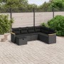 7-piece garden dining set and black synthetic rattan cushions by , Garden sets - Ref: Foro24-3265325, Price: 446,91 €, Discou...