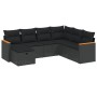 7-piece garden dining set and black synthetic rattan cushions by , Garden sets - Ref: Foro24-3265325, Price: 446,91 €, Discou...