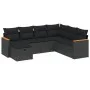 7-piece garden dining set and black synthetic rattan cushions by , Garden sets - Ref: Foro24-3265325, Price: 458,03 €, Discou...