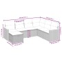 7-piece garden dining set and black synthetic rattan cushions by , Garden sets - Ref: Foro24-3265325, Price: 446,91 €, Discou...