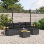 6-piece garden sofa set and black synthetic rattan cushions by , Garden sets - Ref: Foro24-3265507, Price: 364,21 €, Discount: %