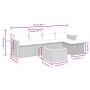 6-piece garden sofa set and black synthetic rattan cushions by , Garden sets - Ref: Foro24-3265507, Price: 364,21 €, Discount: %
