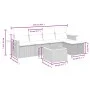 Gartensofa-Set mit beigem Kissenmix, 6-teilig, PE-Rattan von , Gartensets - Ref: Foro24-3265511, Preis: 361,52 €, Rabatt: %
