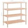 Zapatero de 4 alturas madera maciza de abeto de vidaXL, Zapateros y organizadores de calzado - Ref: Foro24-285201, Precio: 27...
