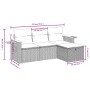 Garden sofa set with cushions 4 pieces beige synthetic rattan by , Garden sets - Ref: Foro24-3265489, Price: 321,30 €, Discou...