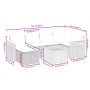 7-teiliges Gartensofa-Set mit grauen PE-Rattan-Kissen. von , Gartensets - Ref: Foro24-3265526, Preis: 412,92 €, Rabatt: %
