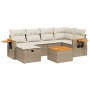 7-piece garden sofa set and beige synthetic rattan cushions by , Garden sets - Ref: Foro24-3265524, Price: 499,14 €, Discount: %