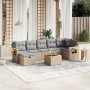 Gartensofa-Set mit beigem Kissenmix, 8-teilig aus PE-Rattan von , Gartensets - Ref: Foro24-3265539, Preis: 487,21 €, Rabatt: %