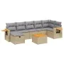 Gartensofa-Set mit beigem Kissenmix, 8-teilig aus PE-Rattan von , Gartensets - Ref: Foro24-3265539, Preis: 498,13 €, Rabatt: %