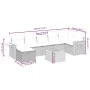 Gartensofa-Set mit beigem Kissenmix, 8-teilig aus PE-Rattan von , Gartensets - Ref: Foro24-3265539, Preis: 498,13 €, Rabatt: %