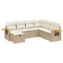 7-teiliges Gartensofa-Set und beigefarbene synthetische Rattankissen von , Gartensets - Ref: Foro24-3265545, Preis: 514,20 €,...