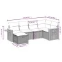 Garden sofa set with beige cushions mix 6 pieces PE rattan by , Garden sets - Ref: Foro24-3265518, Price: 395,15 €, Discount: %