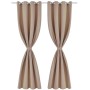 2 cortinas oscurecedoras con anillas blanco crema blackout