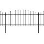 Garden fence with black steel spearhead (0.5-0.75)x13.6m by vidaXL, fence panels - Ref: Foro24-277710, Price: 379,18 €, Disco...