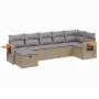 Gartensofa-Set mit beigem Kissenmix, 7-teilig aus PE-Rattan von , Gartensets - Ref: Foro24-3265532, Preis: 454,22 €, Rabatt: %