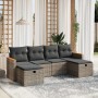 6-teiliges Gartenmöbel-Set und graue synthetische Rattankissen von , Gartensets - Ref: Foro24-3265344, Preis: 321,15 €, Rabat...