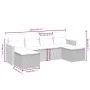 6-piece garden furniture set and gray synthetic rattan cushions by , Garden sets - Ref: Foro24-3265344, Price: 333,05 €, Disc...