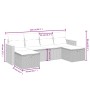 6-teiliges Gartenmöbel-Set und graue synthetische Rattankissen von , Gartensets - Ref: Foro24-3265344, Preis: 321,15 €, Rabat...