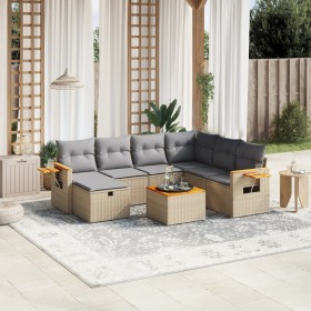 Garden sofa set with beige cushions mix 8 pieces PE rattan by , Garden sets - Ref: Foro24-3265553, Price: 487,21 €, Discount: %