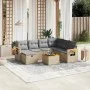 Garden sofa set with beige cushions mix 8 pieces PE rattan by , Garden sets - Ref: Foro24-3265553, Price: 498,13 €, Discount: %