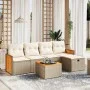 Juego de sofás jardín con cojines 6 pzas ratán sintético beige de , Conjuntos de jardín - Ref: Foro24-3265727, Precio: 392,94...