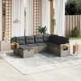 7-piece garden sofa set with gray PE rattan cushions by , Garden sets - Ref: Foro24-3265547, Price: 427,95 €, Discount: %