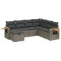 7-piece garden sofa set with gray PE rattan cushions by , Garden sets - Ref: Foro24-3265547, Price: 429,84 €, Discount: %