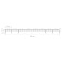 Gartenzaun mit Speerspitze aus schwarzem Stahl (0,5–0,75) x 13,6 m von vidaXL, Zaunpaneele - Ref: Foro24-277710, Preis: 359,9...