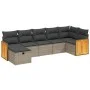 7-piece garden sofa set with gray PE rattan cushions by , Garden sets - Ref: Foro24-3265750, Price: 430,51 €, Discount: %