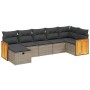 Set de sofás de jardín 7 piezas con cojines ratán PE gris de , Conjuntos de jardín - Ref: Foro24-3265750, Precio: 422,14 €, D...