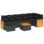 8-piece garden sofa set and black synthetic rattan cushions by , Garden sets - Ref: Foro24-3265752, Price: 492,03 €, Discount: %