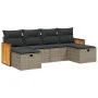 Gartenmöbel-Set, 6-teilig, mit grauen Polstern aus synthetischem Rattan. von , Gartensets - Ref: Foro24-3265778, Preis: 354,6...