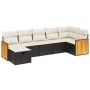 7-piece garden dining set and black synthetic rattan cushions by , Garden sets - Ref: Foro24-3265746, Price: 419,17 €, Discou...